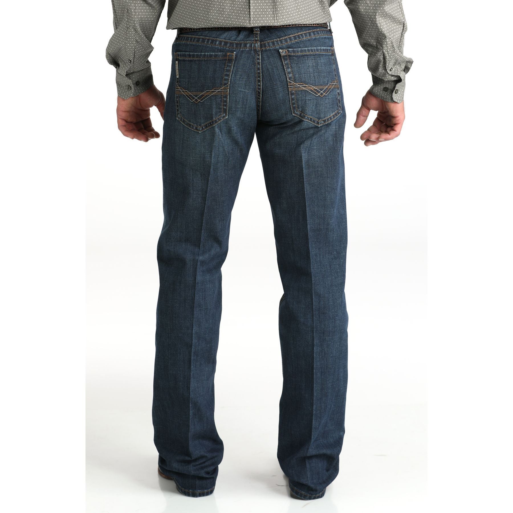 Men's Cinch Grant Relaxed Mid Rise Dark Stonewash Bootcut Jeans