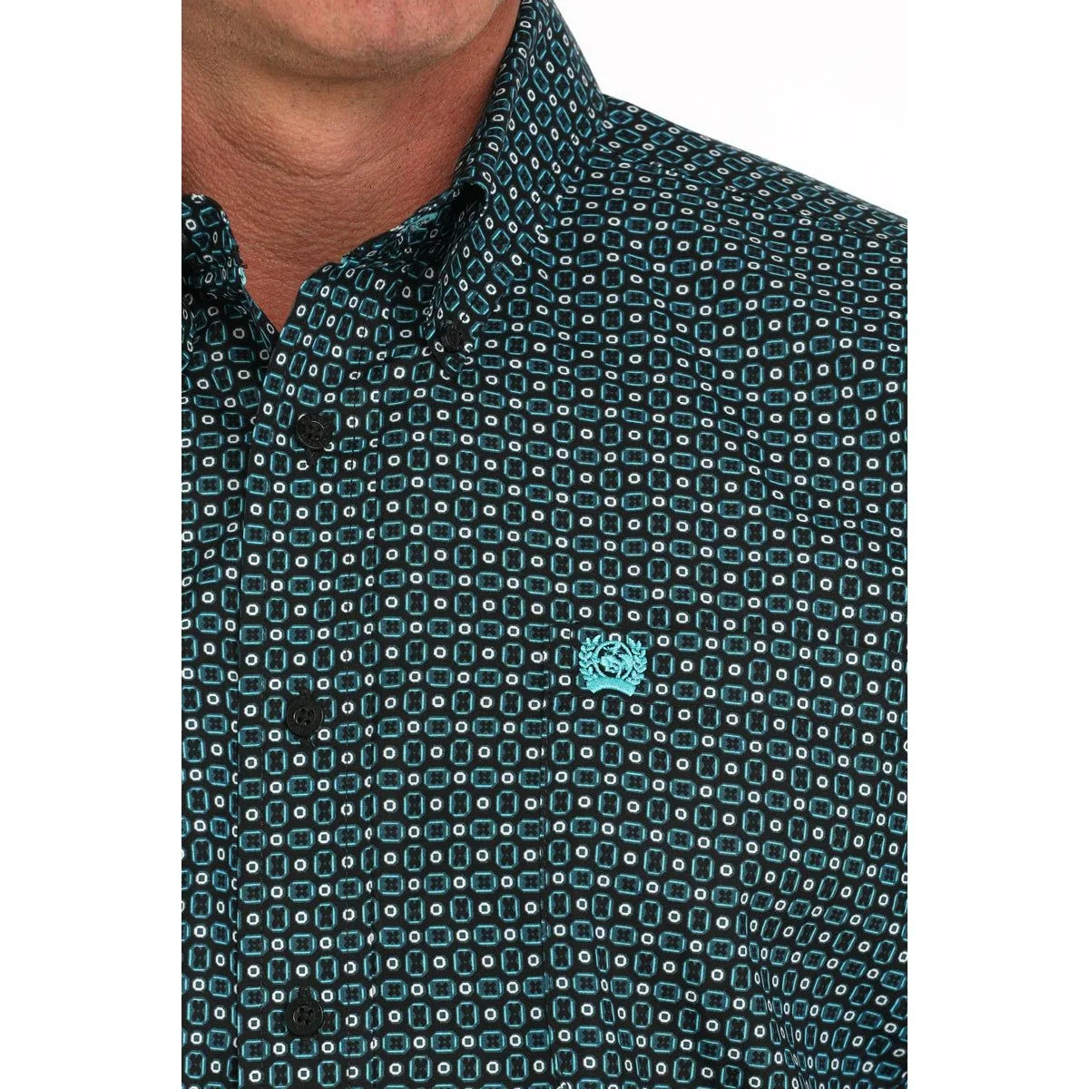 Men's Cinch Green Long Sleeve Button Up MTW1105906 - Crazy House Western Wear