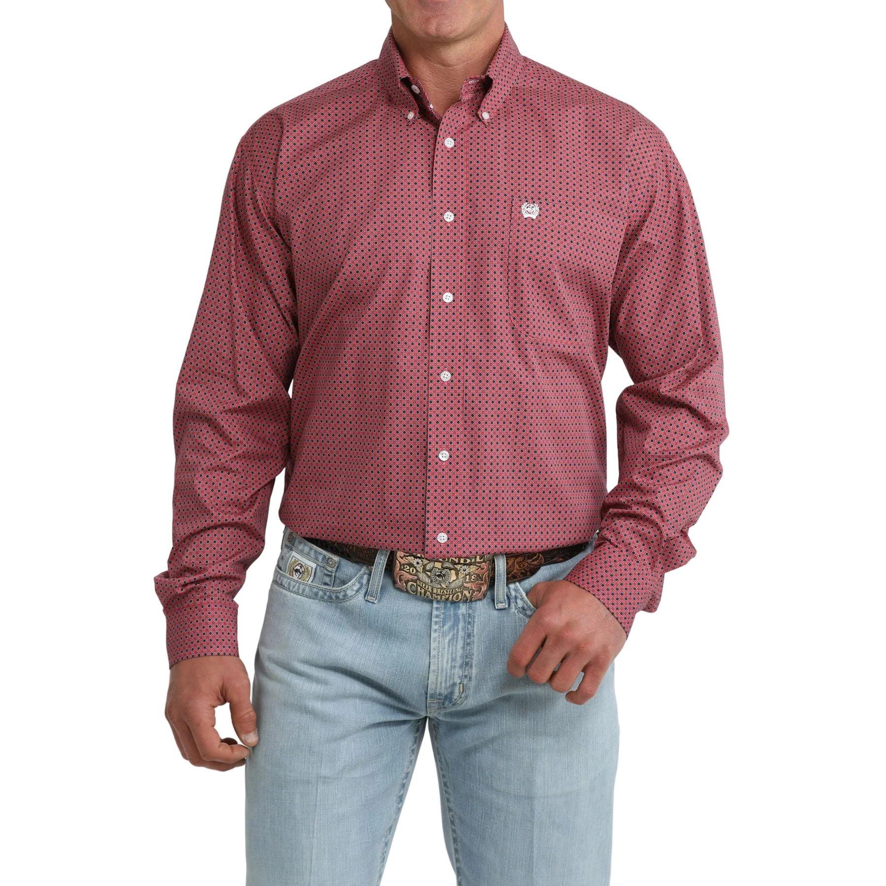 Men's Cinch Long Sleeve Classic Fit Button Down Western Shirt MTW1106098