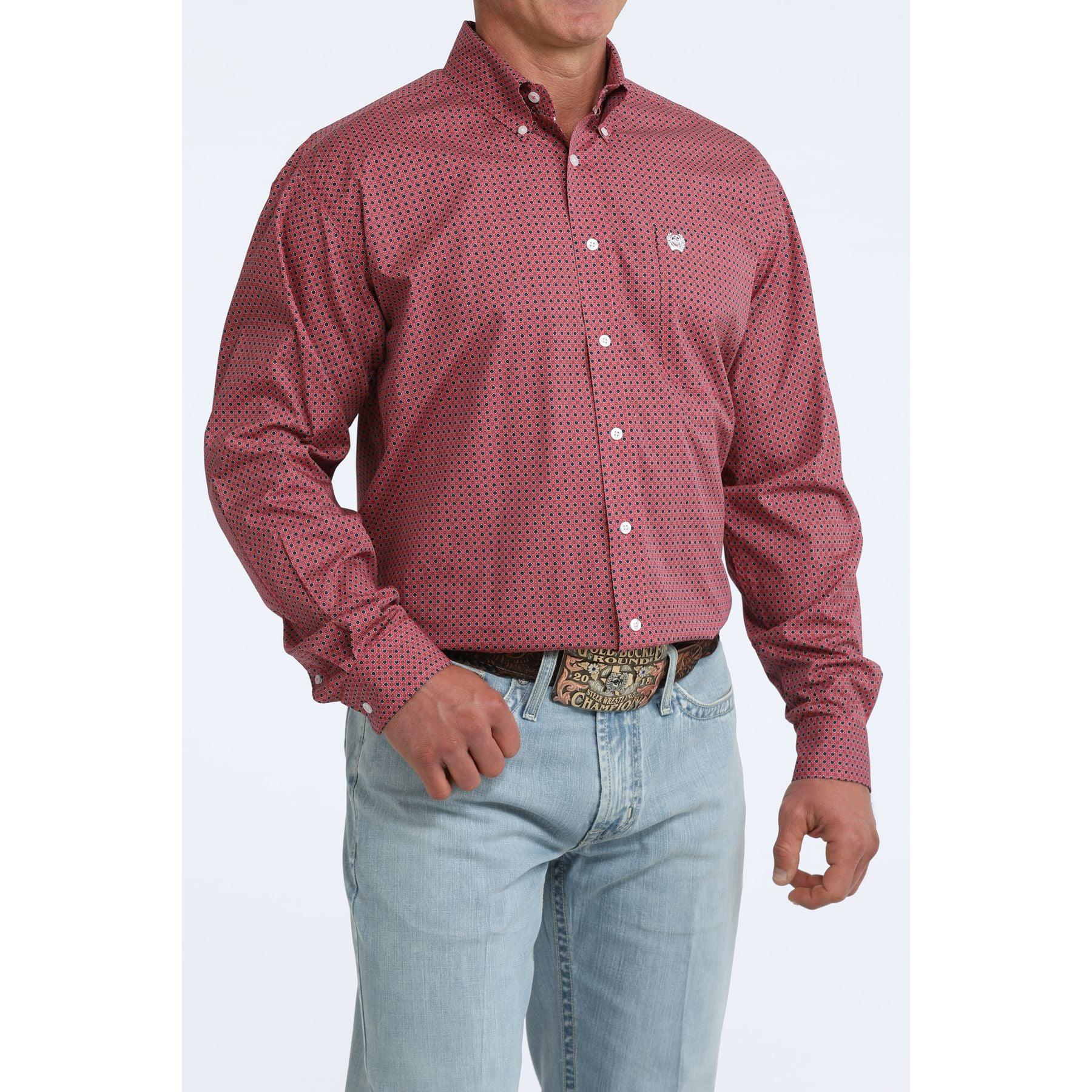 Men's Cinch Long Sleeve Classic Fit Button Down Western Shirt MTW1106098