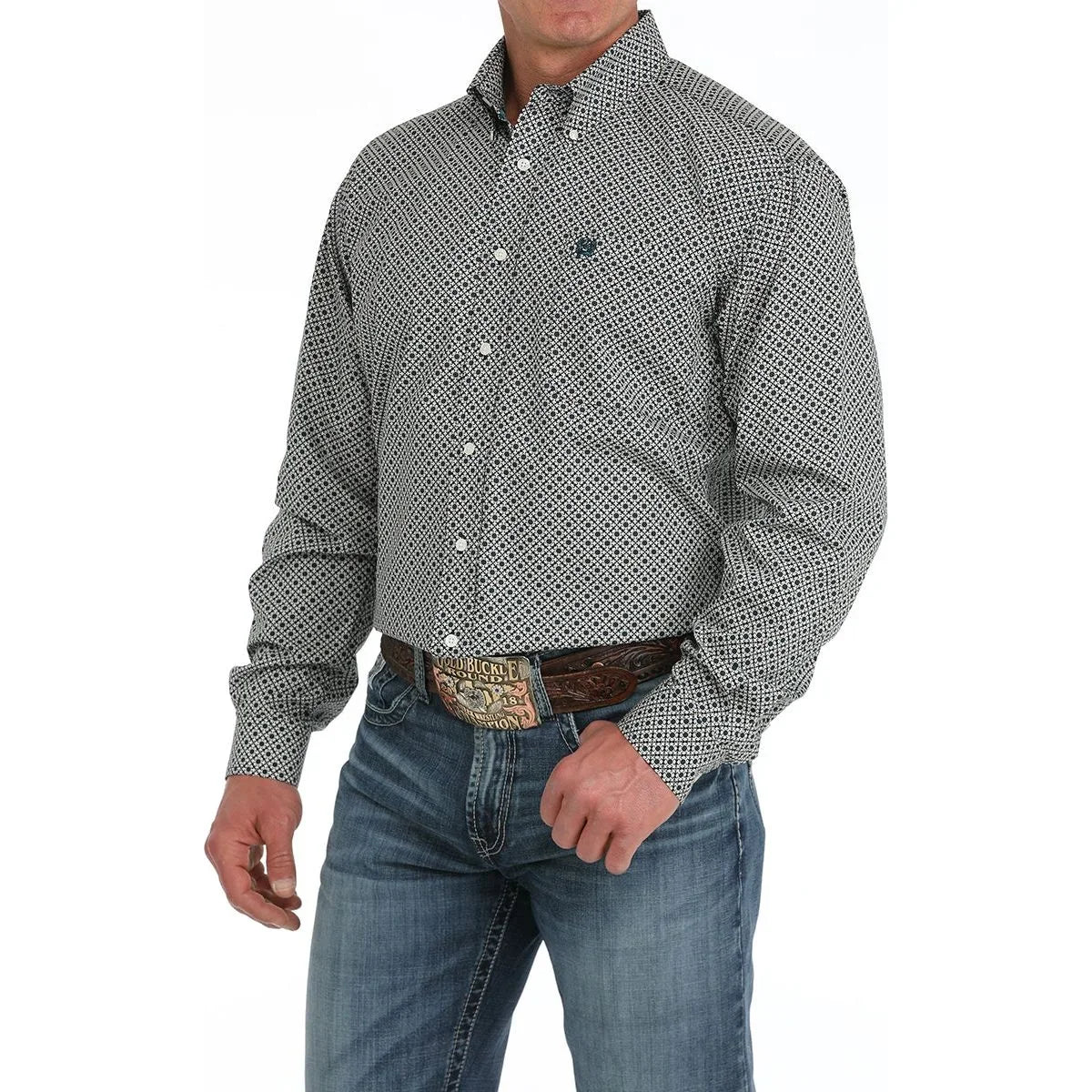 Men's Cinch Patterned Long Sleeve Shirt MTW1105909 - Crazy House Western Wear