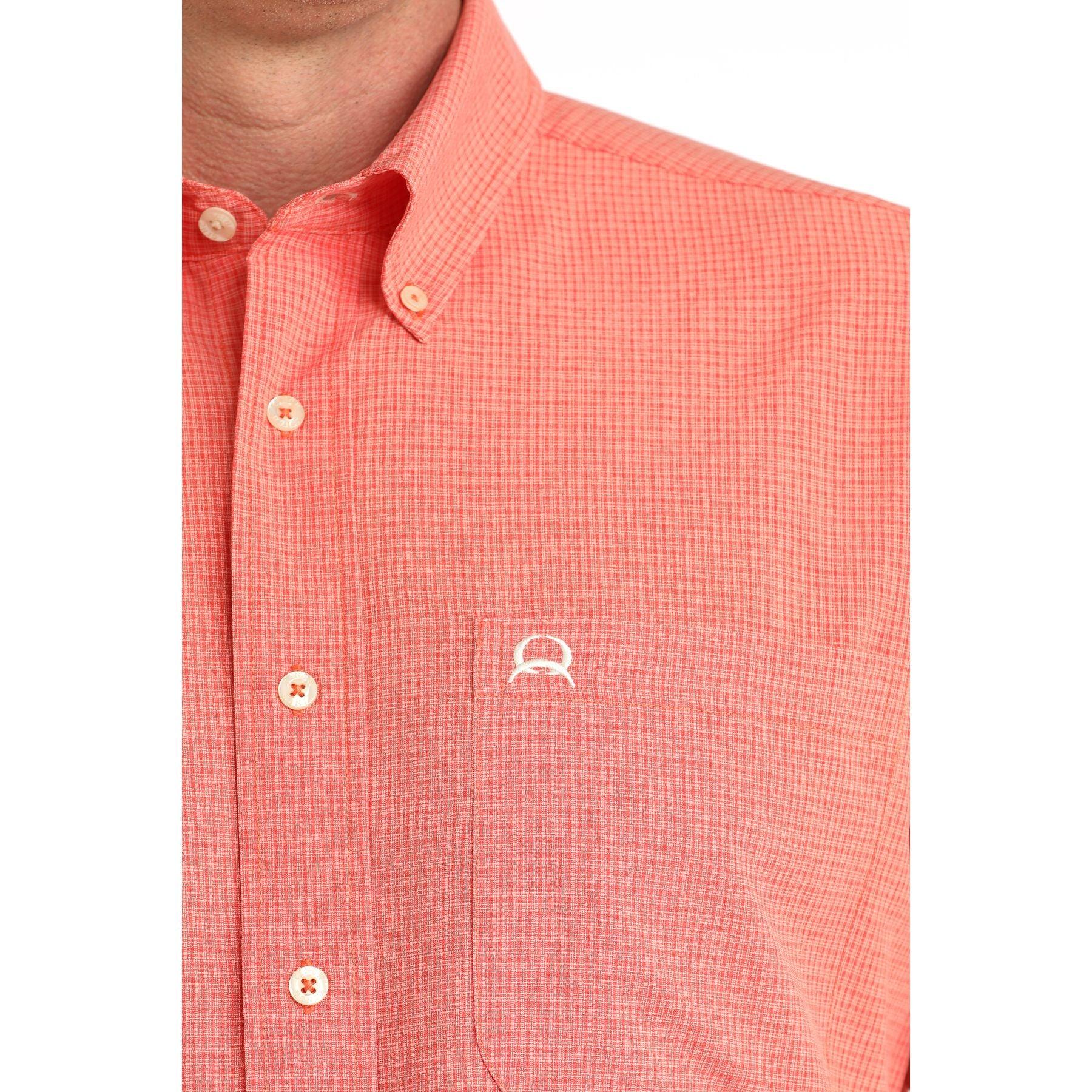 Men's Cinch Plaid Arenaflex Short Sleeve Button Up Shirt MTW1725003