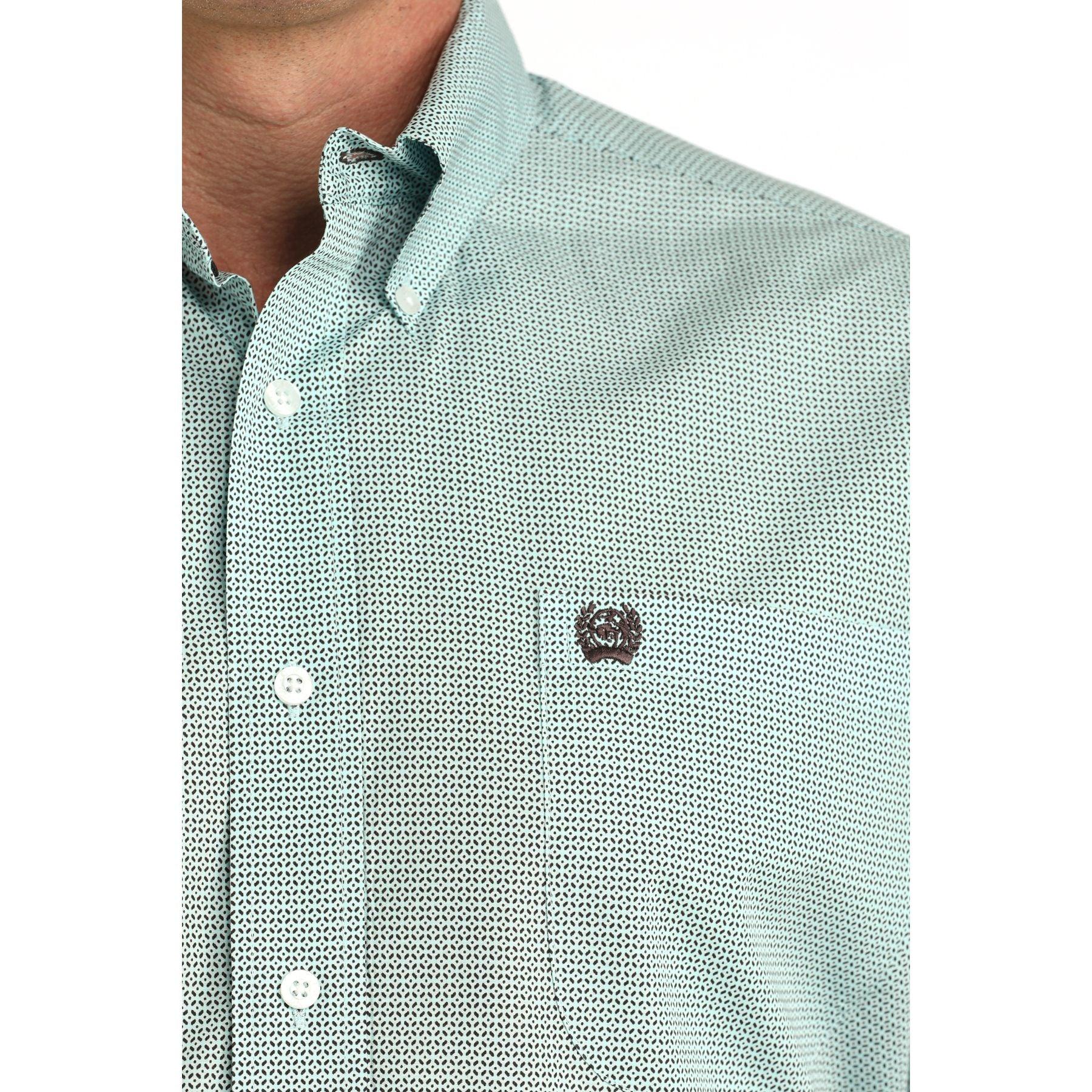 Men's Cinch Printed Blue Button Down Western Shirt MTW1111512