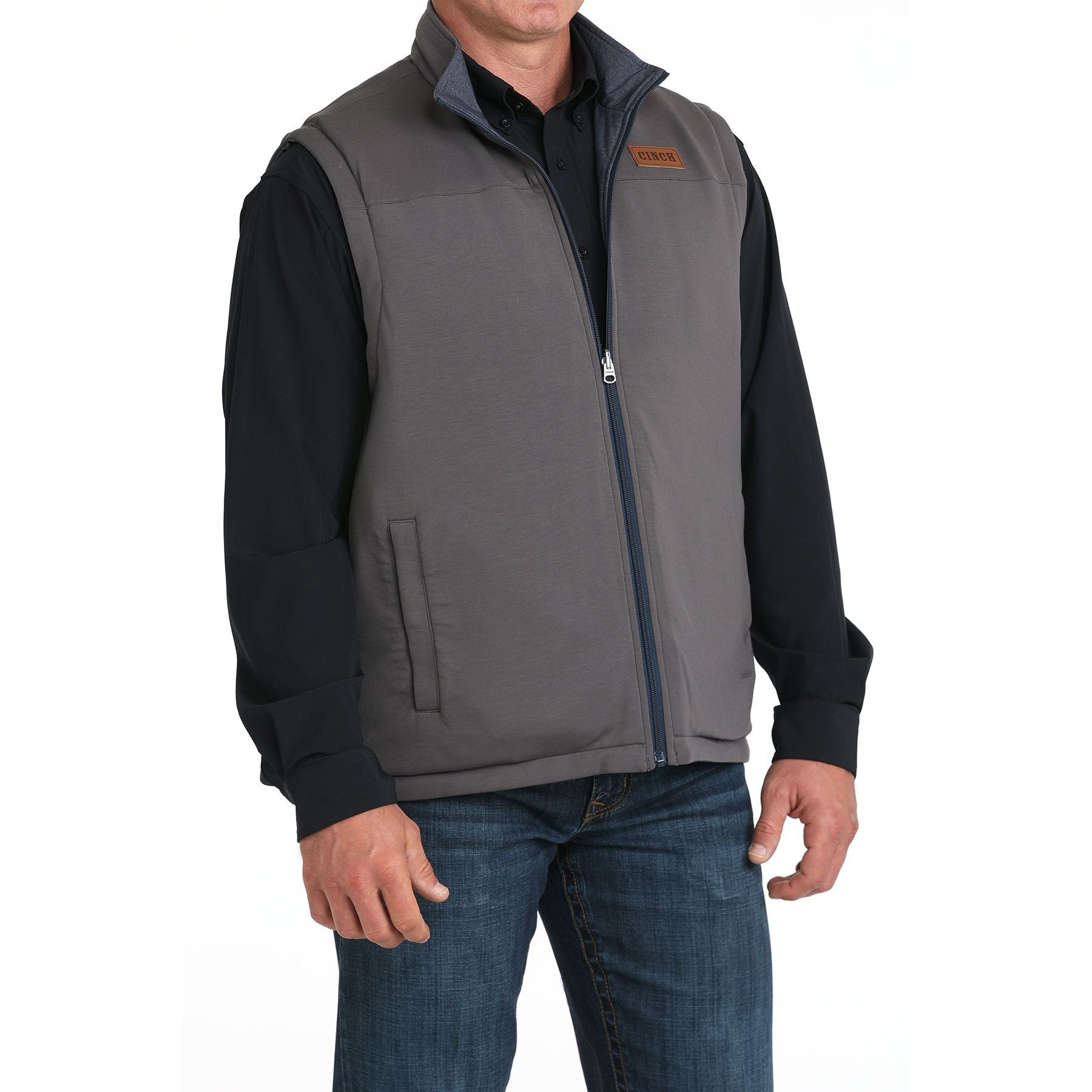 Men's Cinch Reversible Navy and Gray Vest