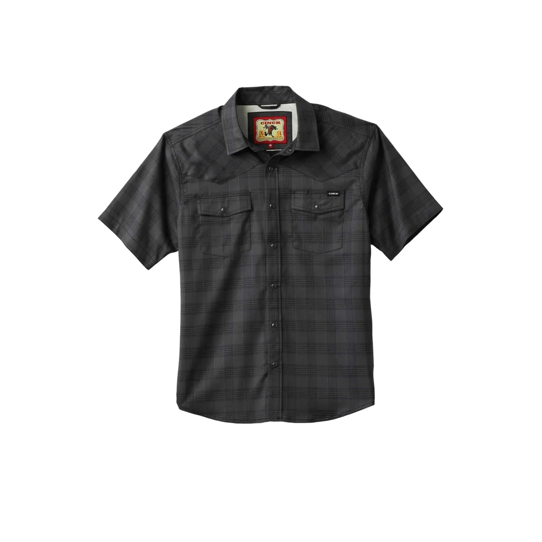 Men's Cinch Short Sleeve Black Camp Shirt MTW1402011
