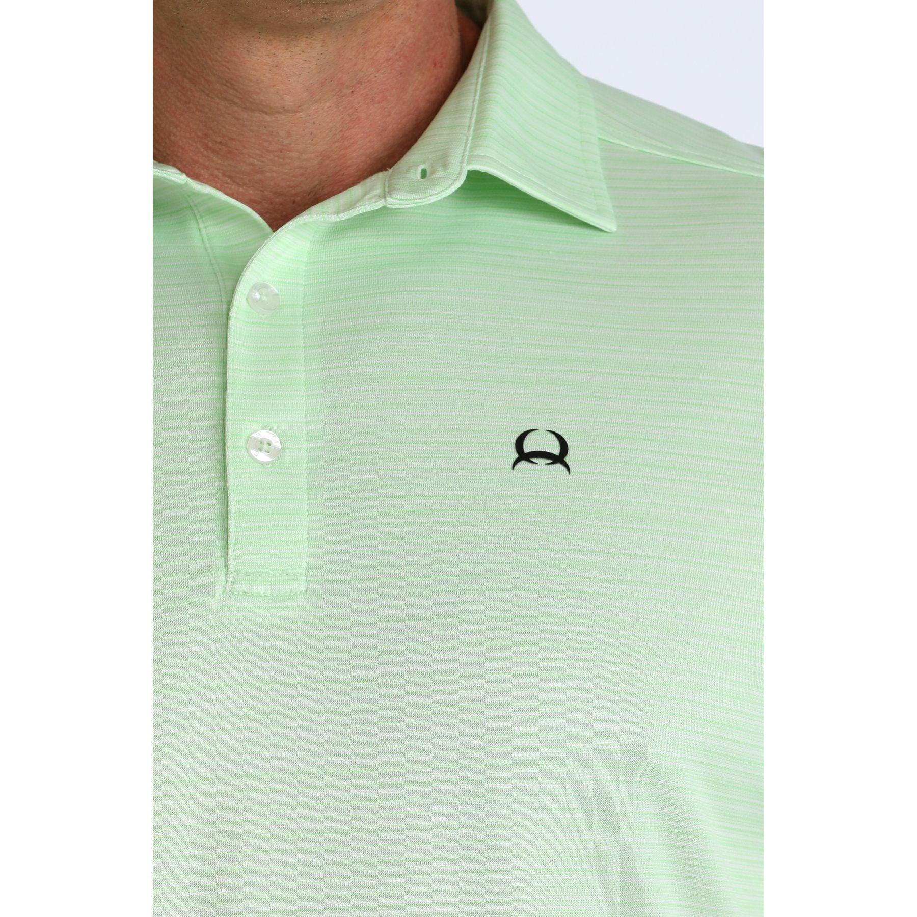 Men's Cinch Short Sleeve Green Arenaflex Polo MTK1865042