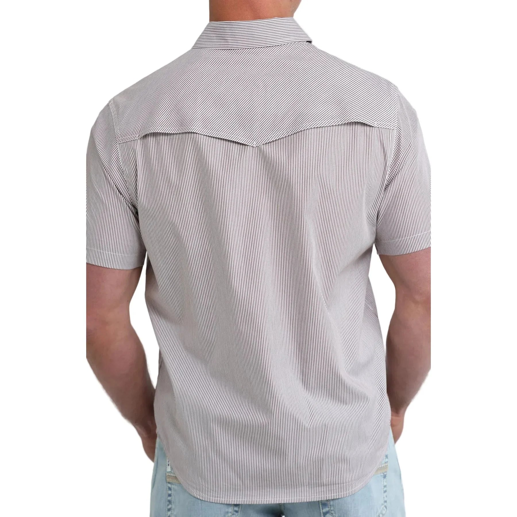 Men's Cinch Short Sleeve Striped Snap Shirt MTW1402014
