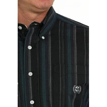 Men's Cinch Vintage Striped Print Button-Down Western Shirt MTW1242005 - Crazy House Western Wear
