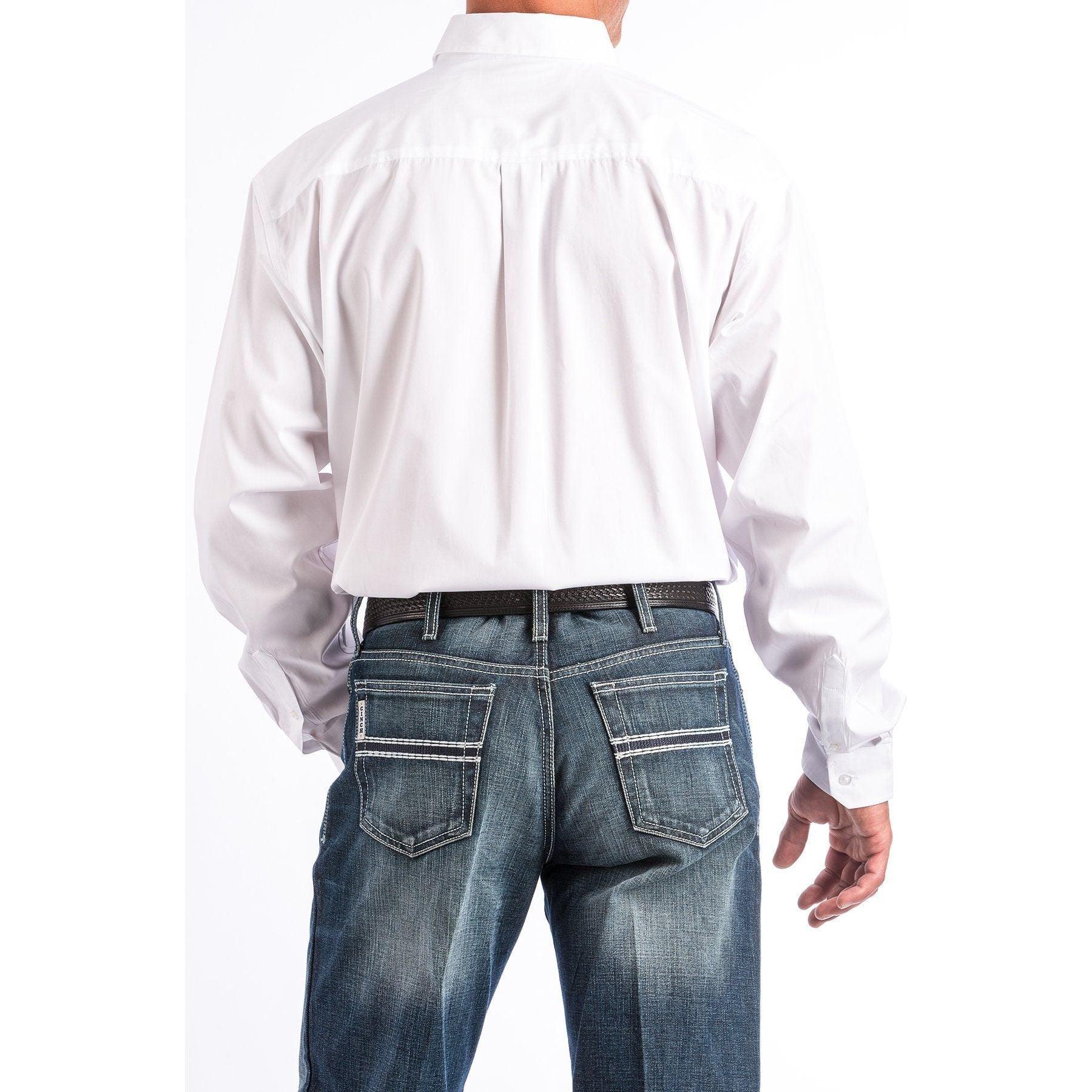 Men's Cinch White Button-Down Western Shirt MT10320020 - Crazy House Western Wear