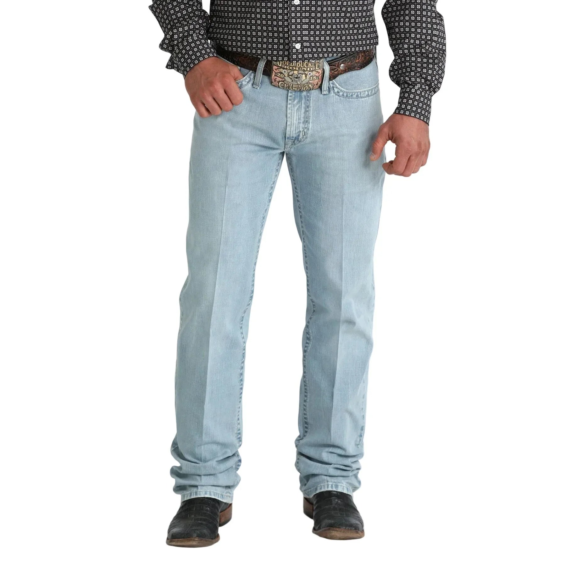 Men's Cinch White Label Light Stone Wash Straight Leg Jeans MB92834064