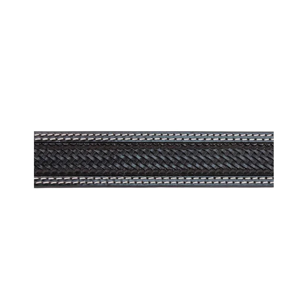 Men's Cowboy Chrome Belt with Basket Tooling 1001