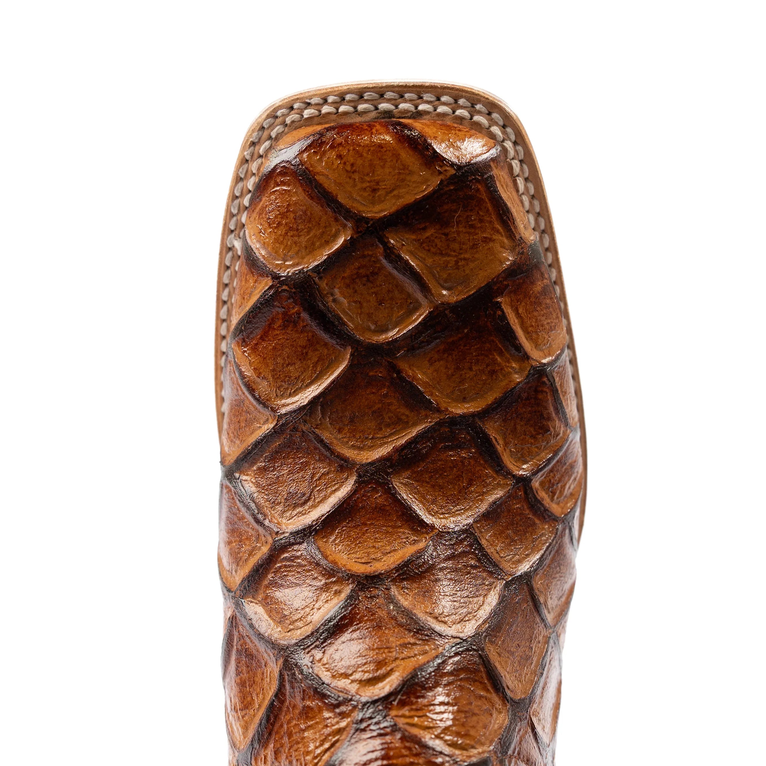 Men's Cowtown Cognac Big Bass Print Boots Q156