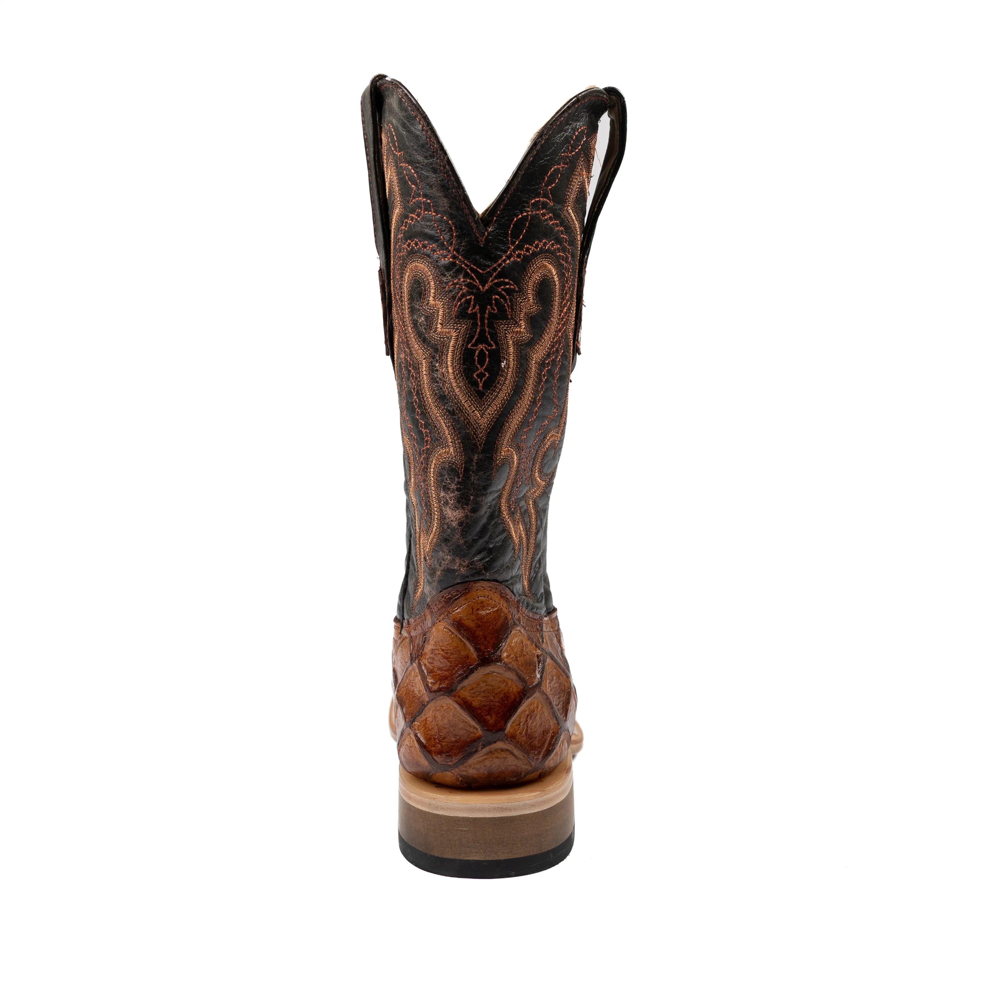 Men's Cowtown Cognac Big Bass Print Boots Q156