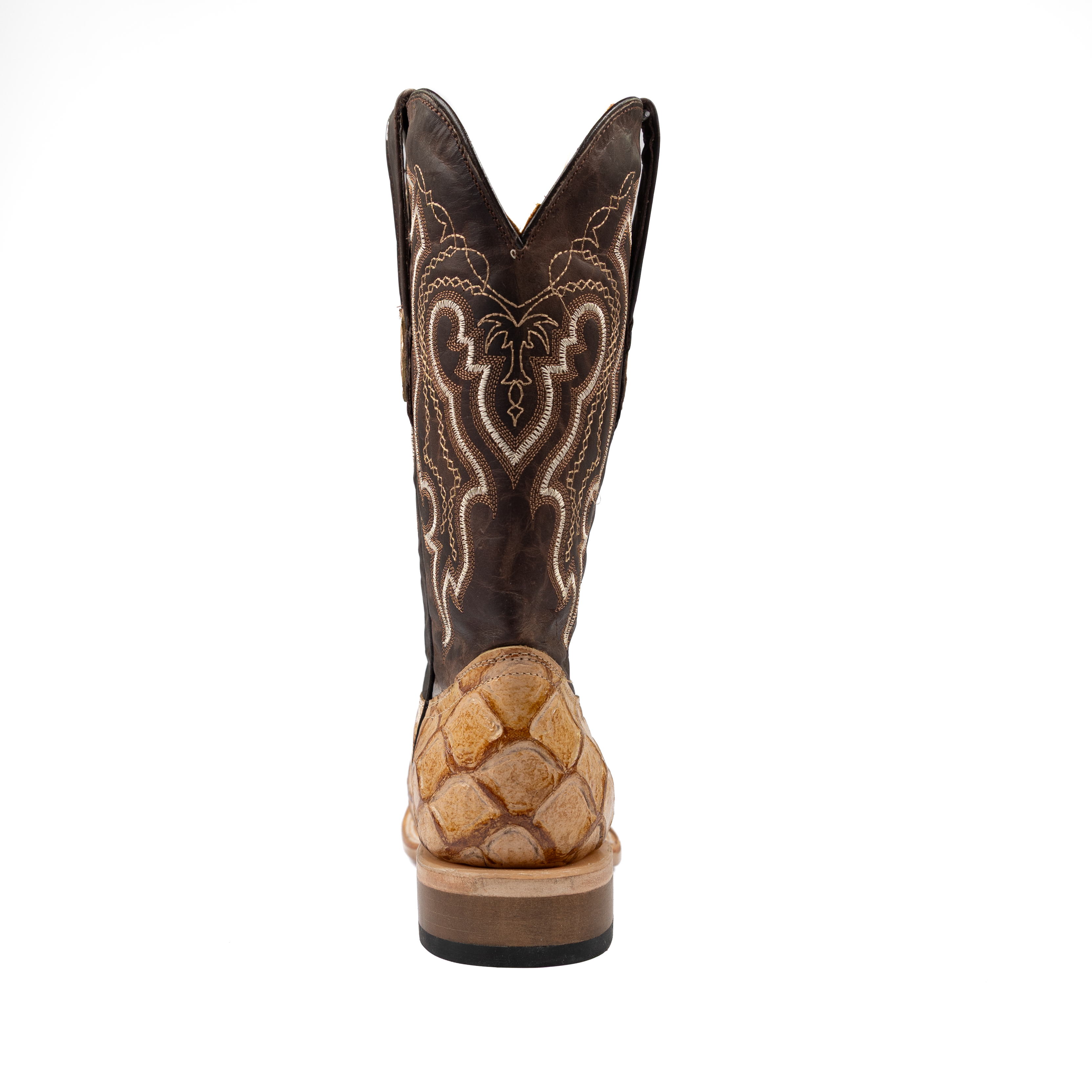 Men's Cowtown Tan Fish Skin Print Boots Q157