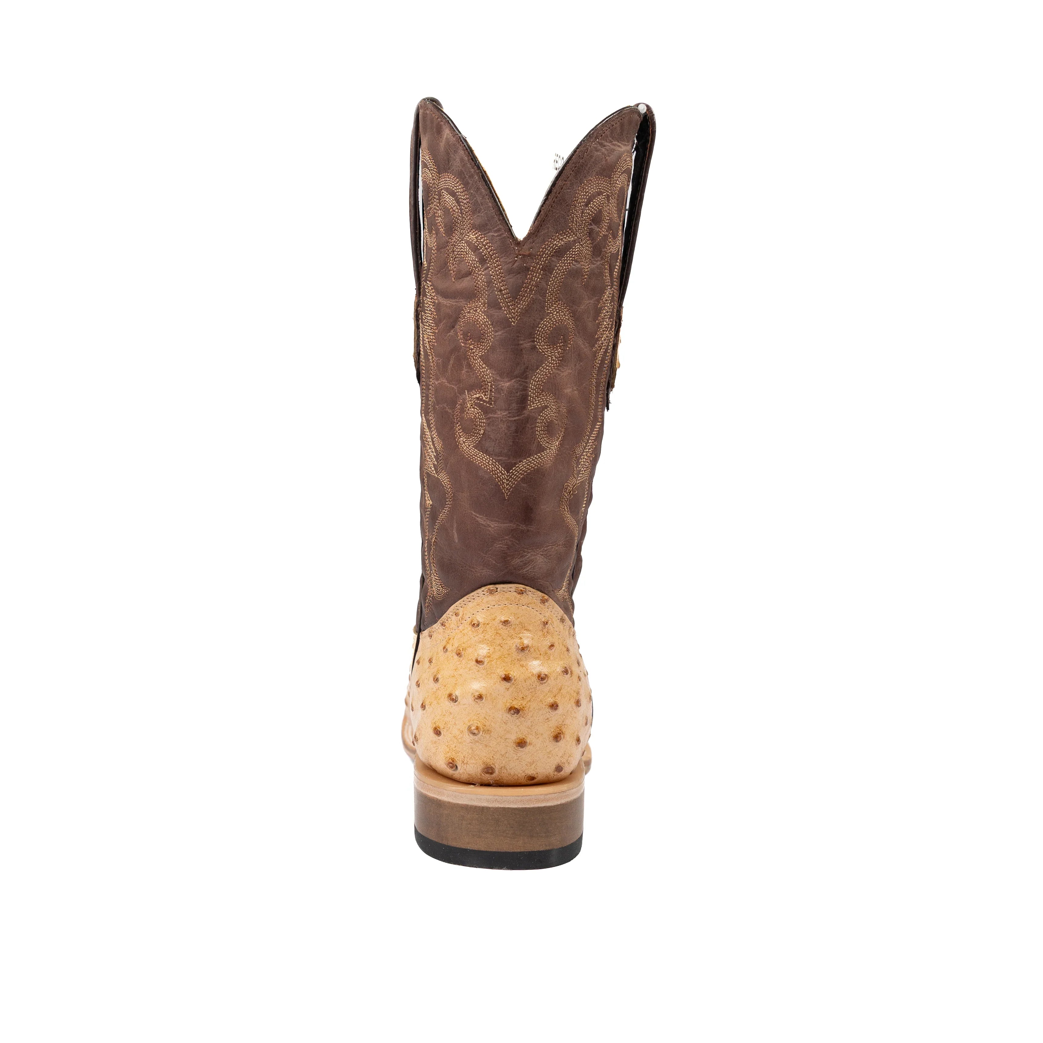 Men's Cowtown Tan Ostrich Print Boots Q6077