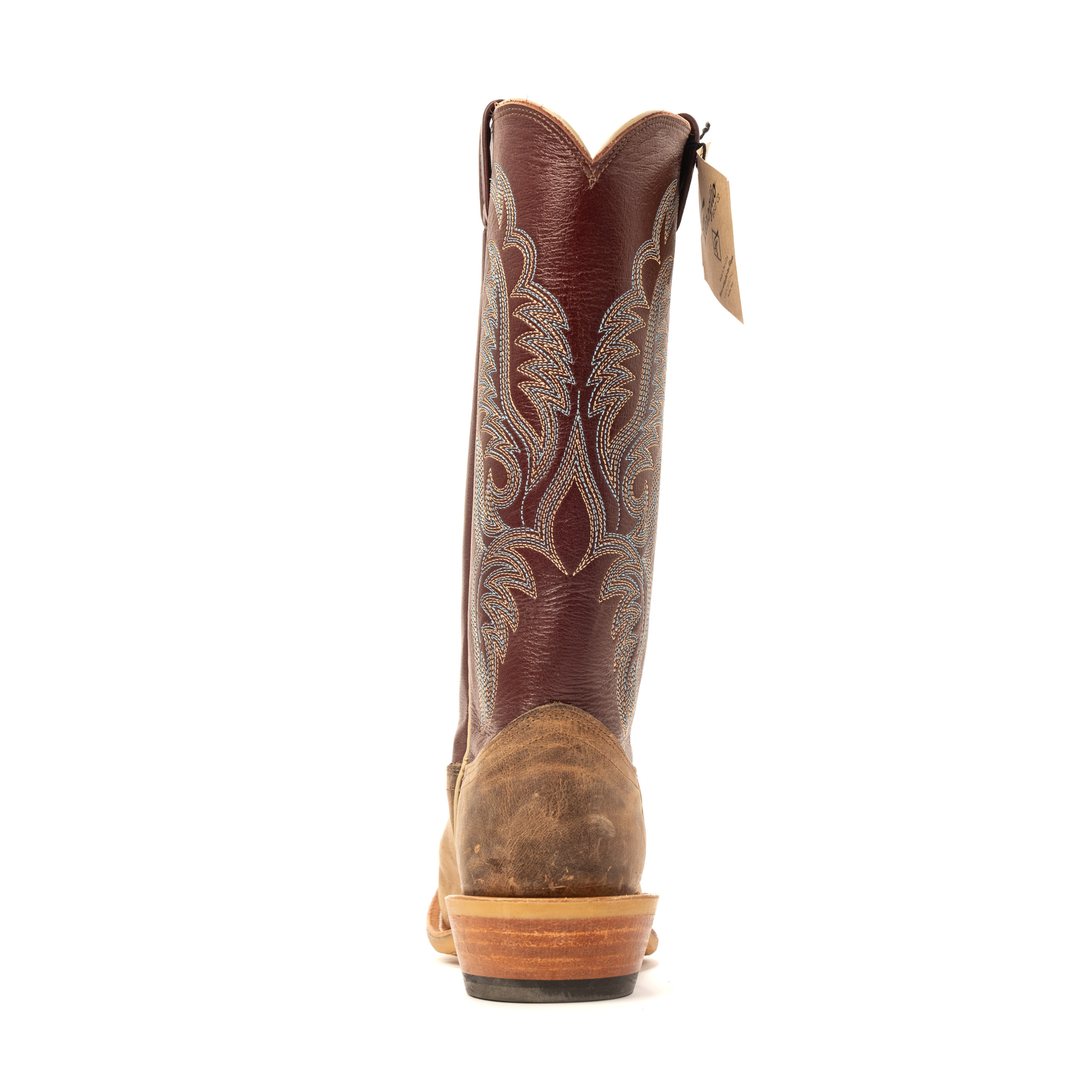Men's Fenoglio Brown Mezkite with 13" Burgundy Top FB00101116 - Crazy House Western Wear