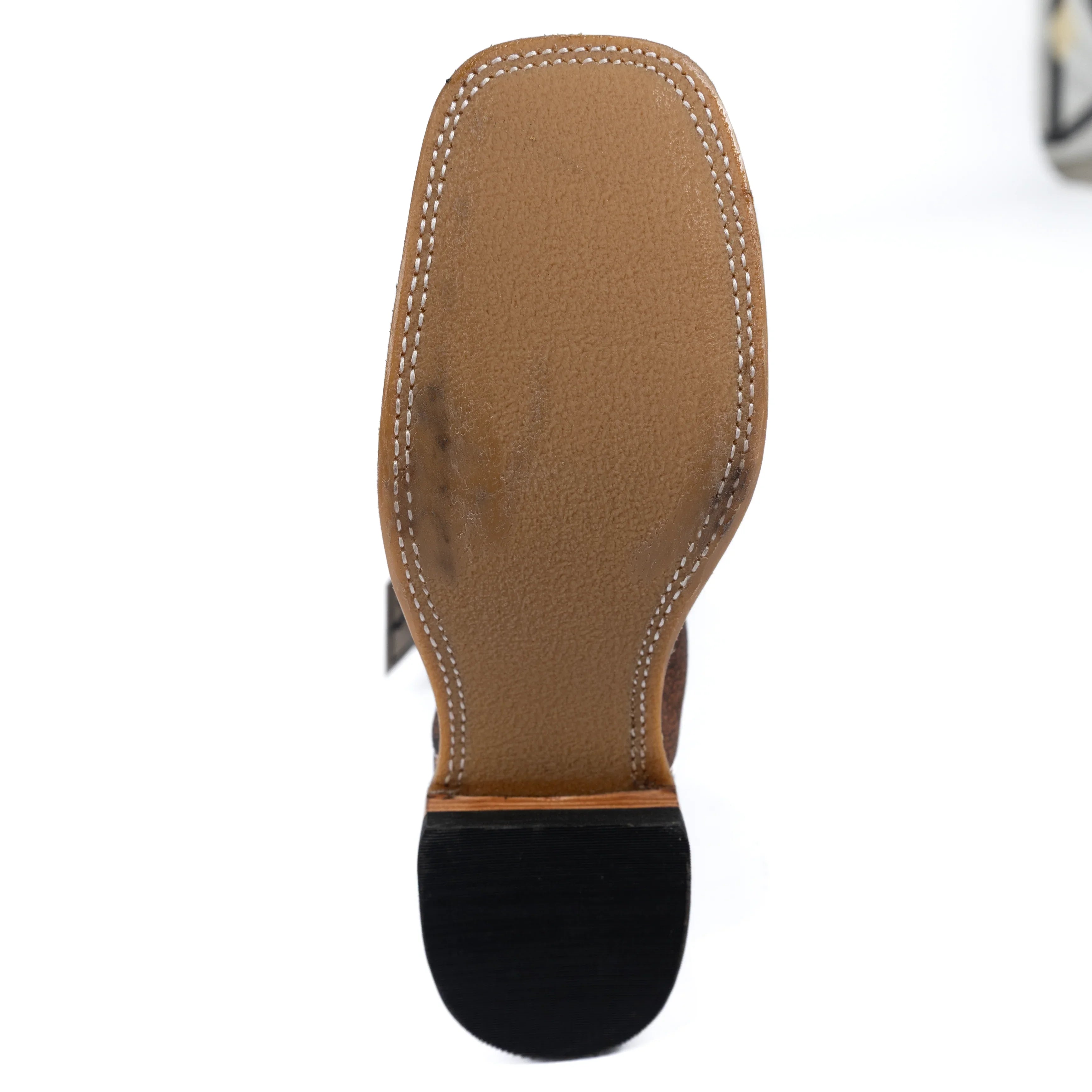 Men's Fenoglio Cognac Cape Buffalo Square Toe Boots FB34392419