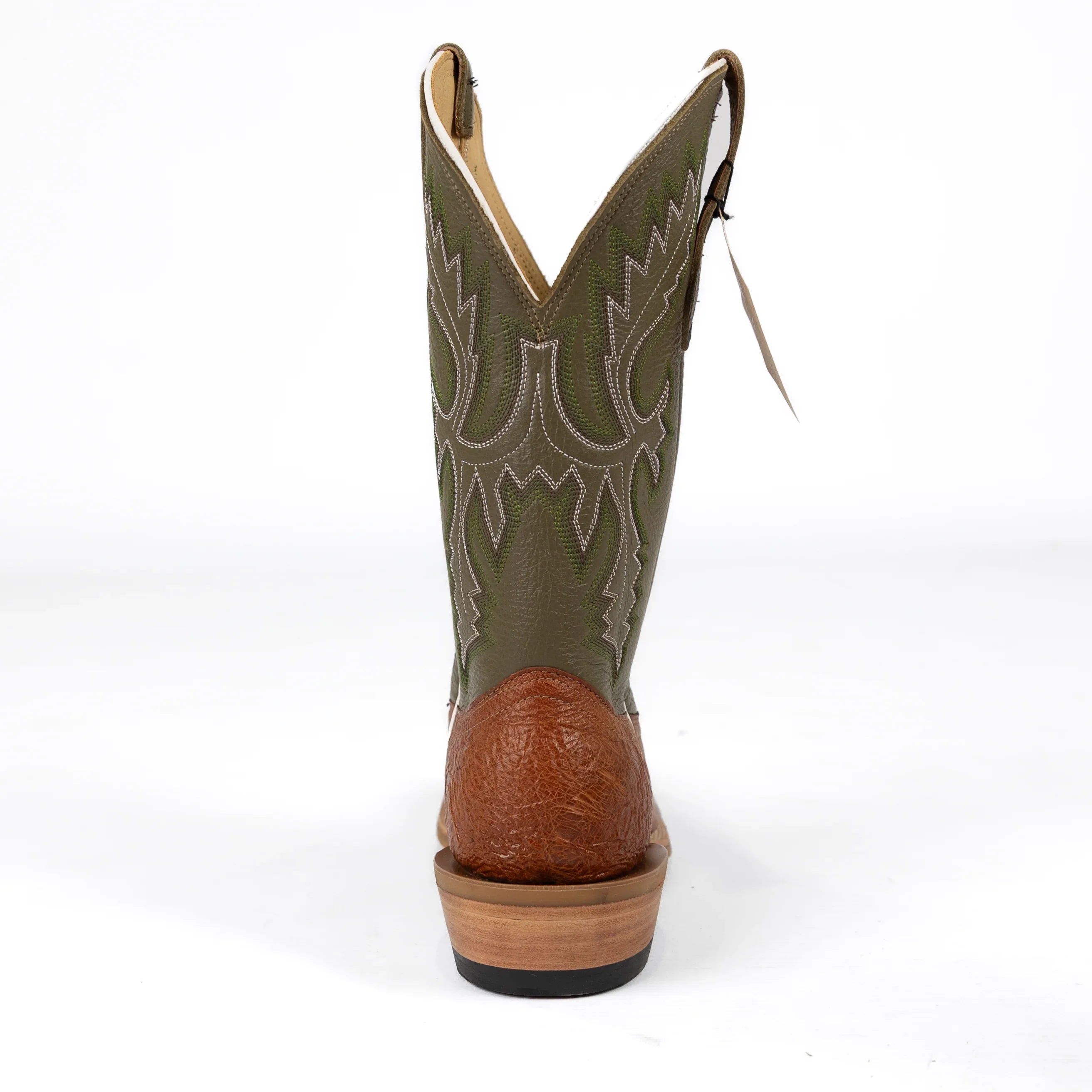 Men's Fenoglio Cognac Smooth Ostrich Square Toe Boot FB00101984