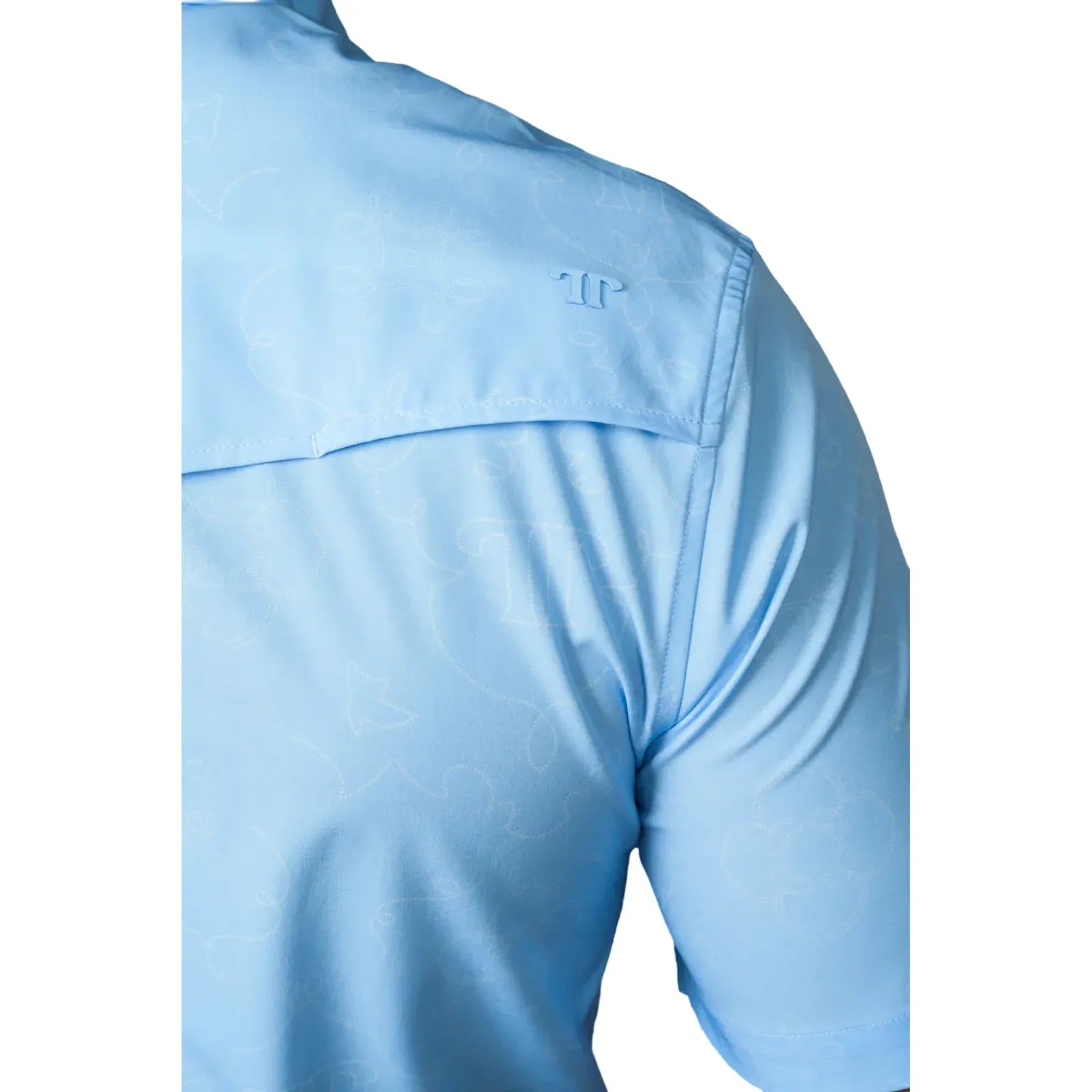 Men's Ferrell Light Blue "The Carson" Short Sleeve Snap Shirt FPS1026069