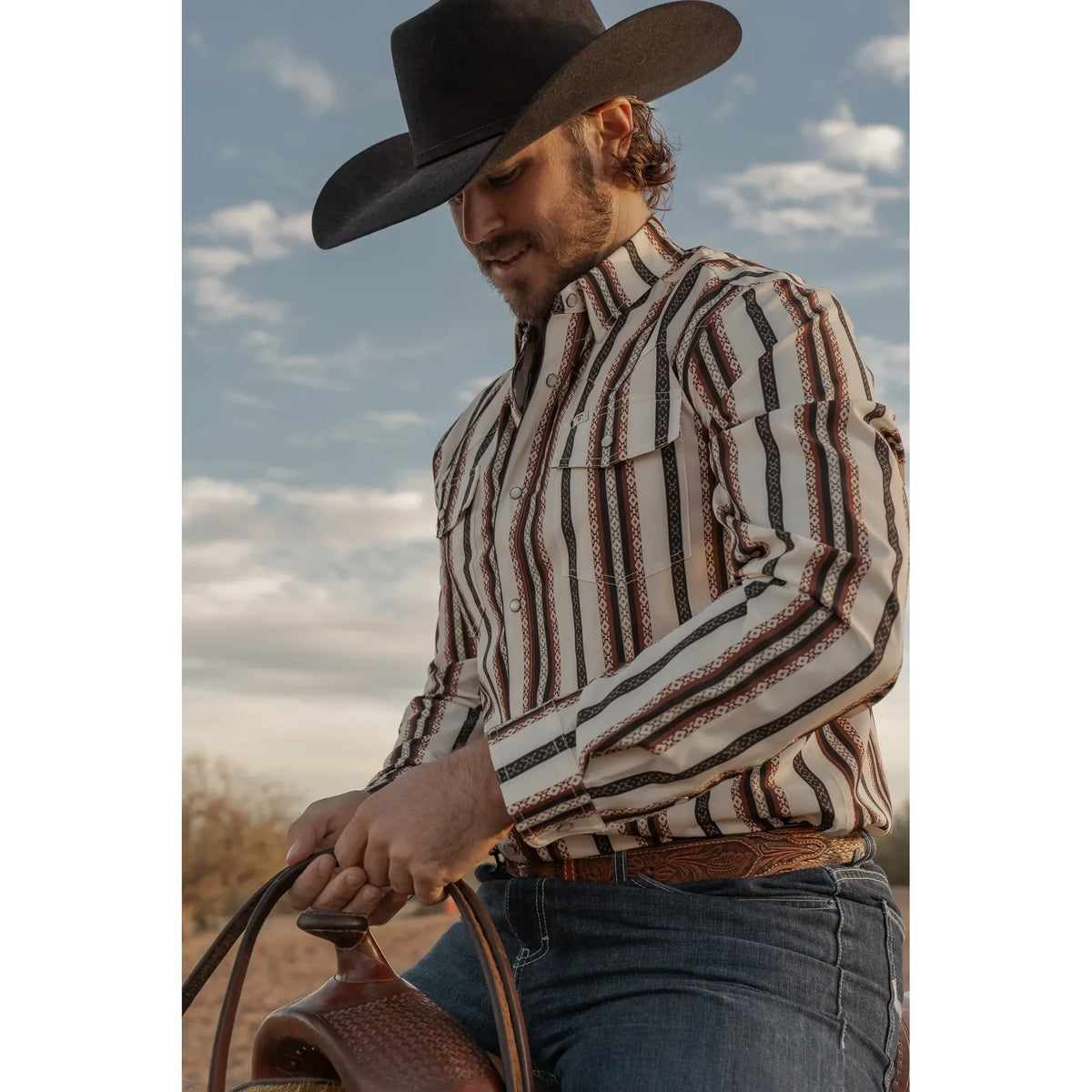 Men's Ferrell Long Sleeve "The Wayne" Snap Shirt FPL1026067