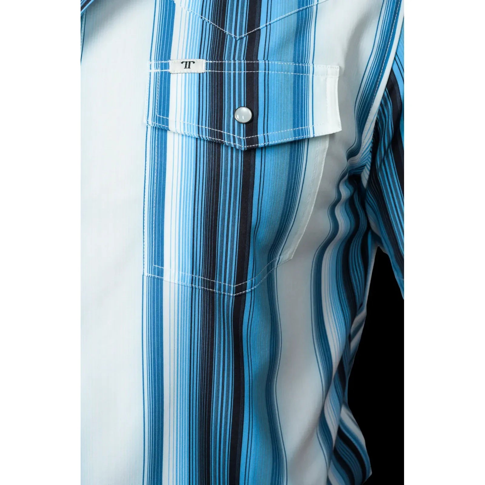 Men's Ferrell Short Sleeve "The Harrison" In Blue Snap Shirt FPS1026038