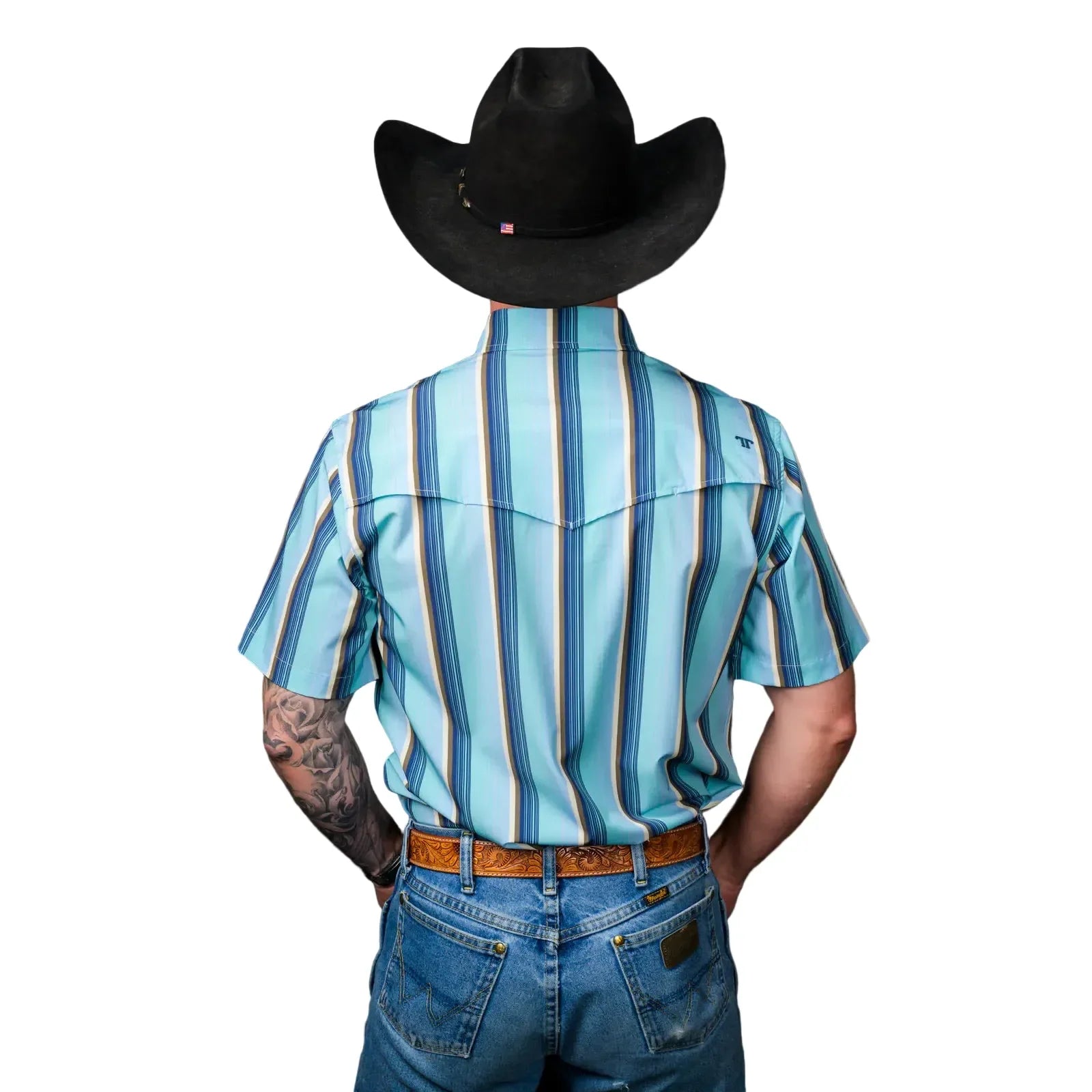 Men's Ferrell Short Sleeve "The Tristan" in Blue Snap Shirt FPS1026051