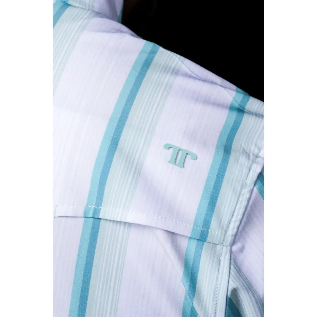 Men's Ferrell Short Sleeve The Tristan in Gray/Green Striped Pearl Snap Shirt FPS1026116