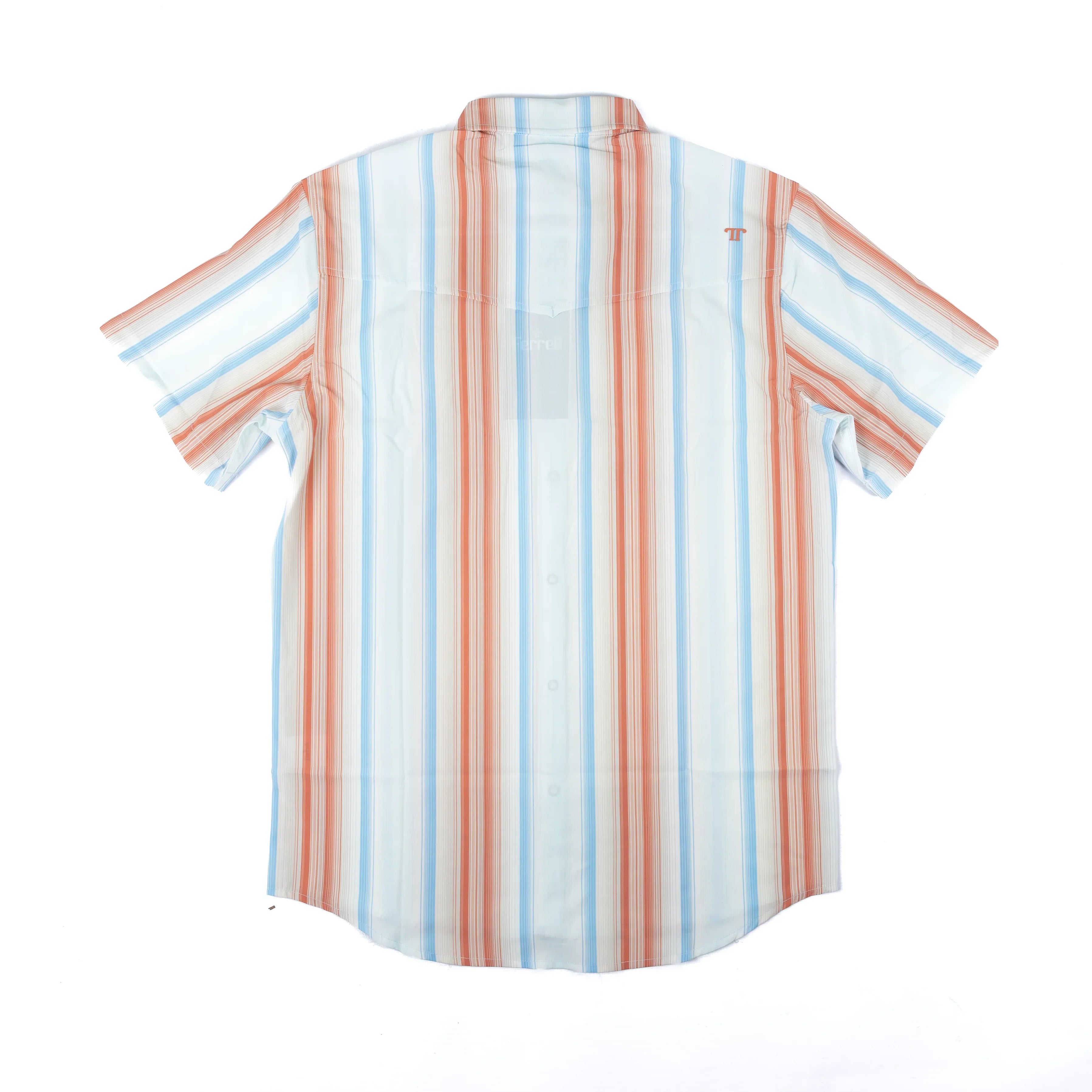 Men's Ferrell "The Harrison" In Salmon Short Sleeve Snap Shirt FPS1026039