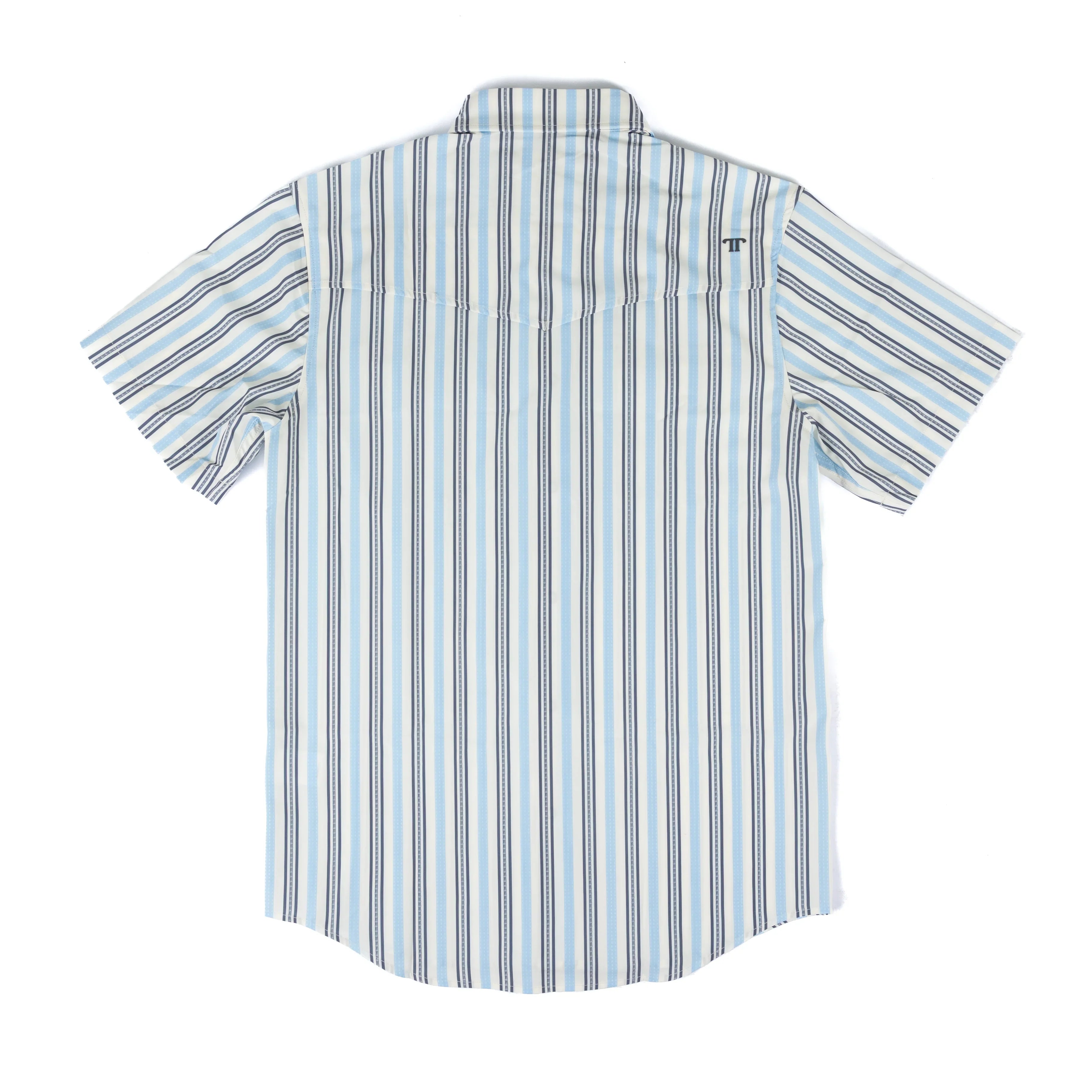 Men's Ferrell "The Jake" In Blue Short Sleeve Snap Shirt FPS1026056
