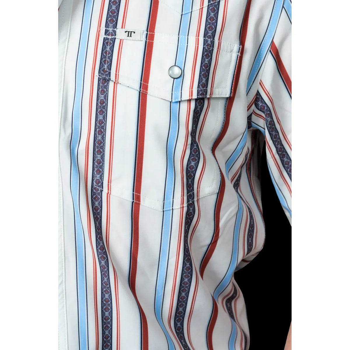 Men's Ferrell White Short Sleeve Snap "The Brooks" Shirt FPS1026002