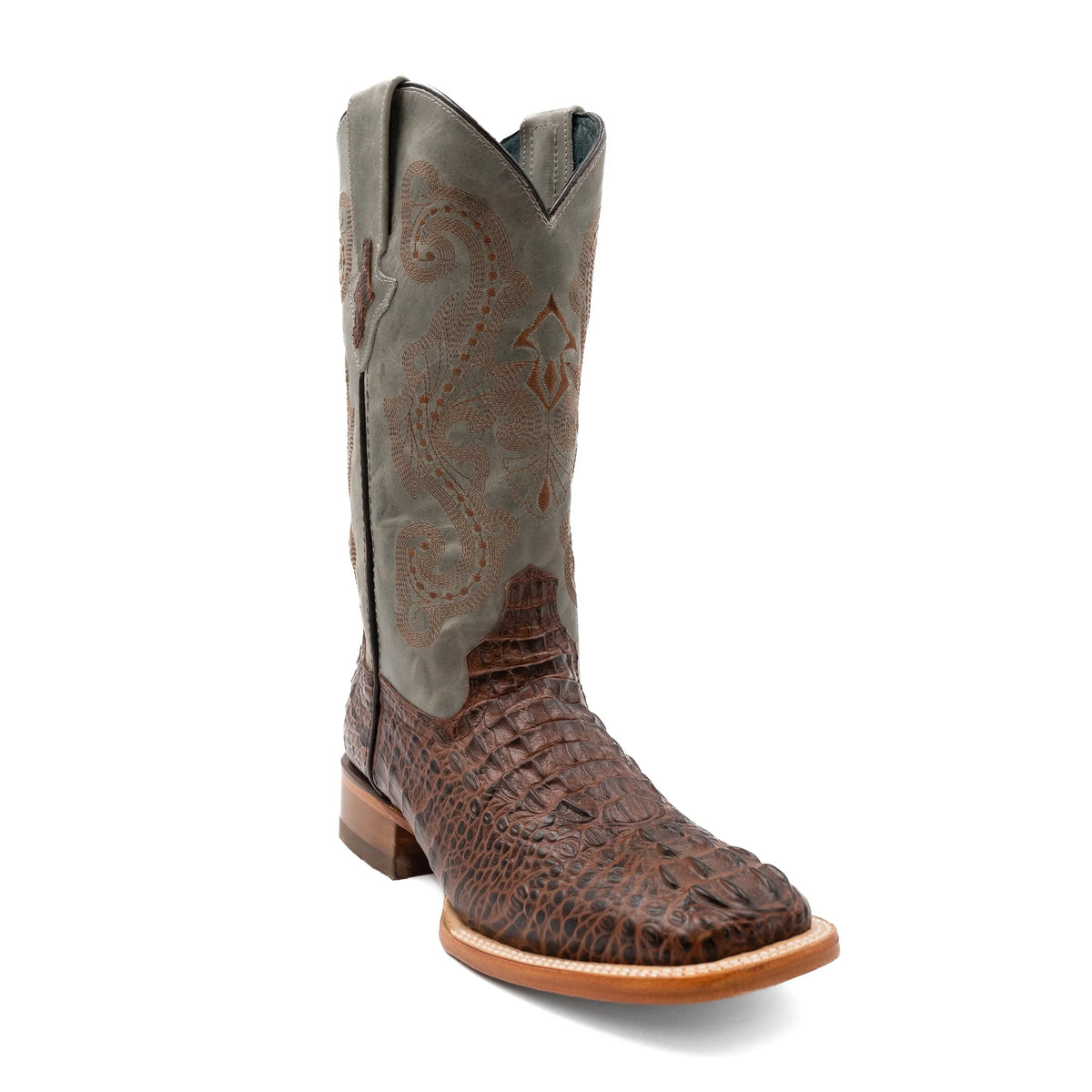 Men's Ferrini Brown Stampede Square Toe Western Boots 4039323