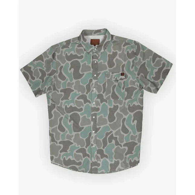 Men's High Creek Short Sleeve The Cole Camo Button Up Shirt