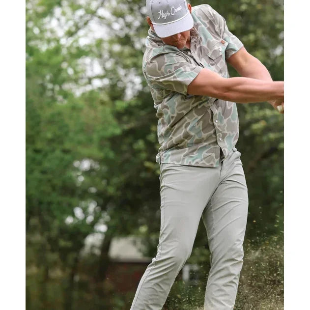 Men's High Creek Short Sleeve The Cole Camo Button Up Shirt