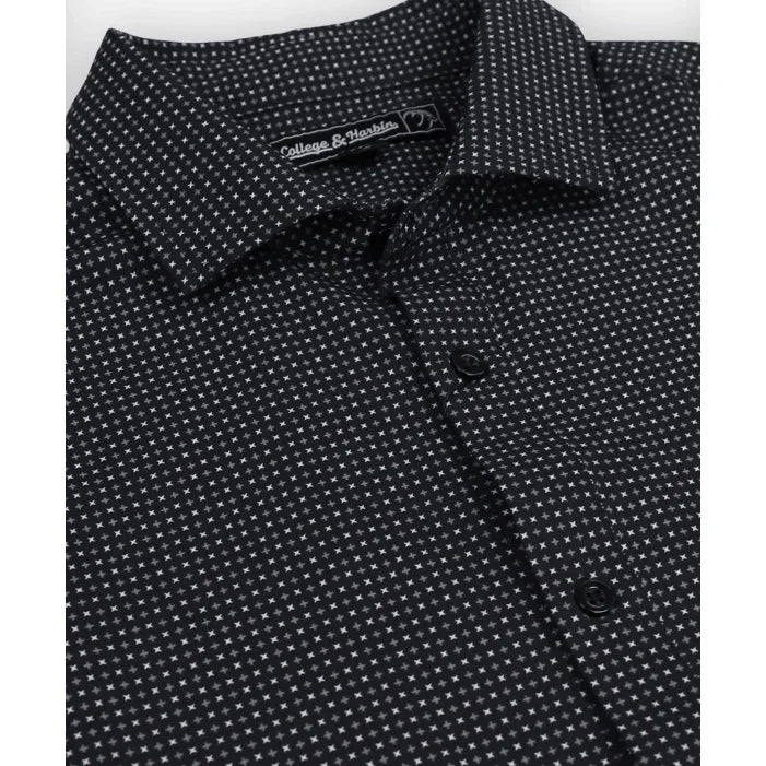 Men's High Creek The Burk Black Short Sleeve Button Up