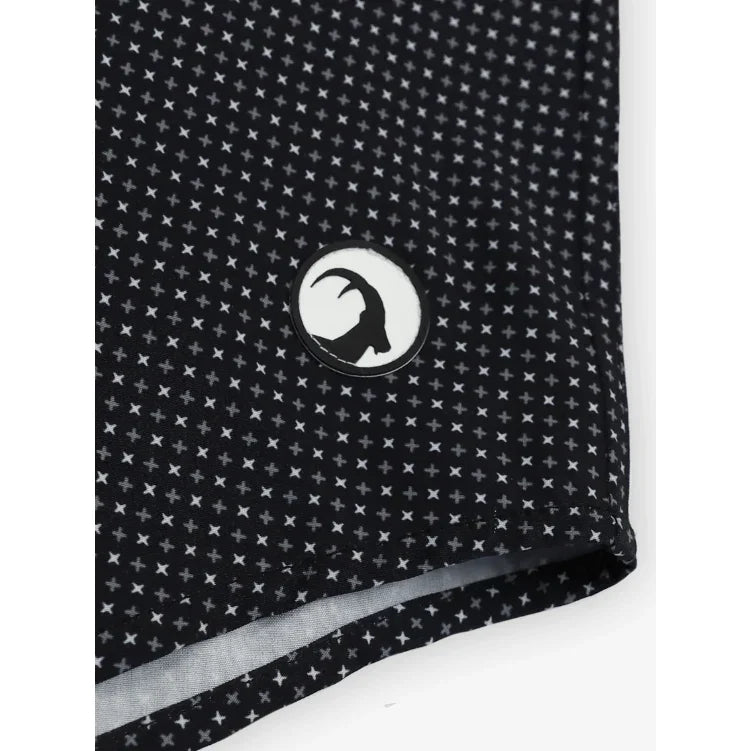 Men's High Creek The Burk Black Short Sleeve Button Up