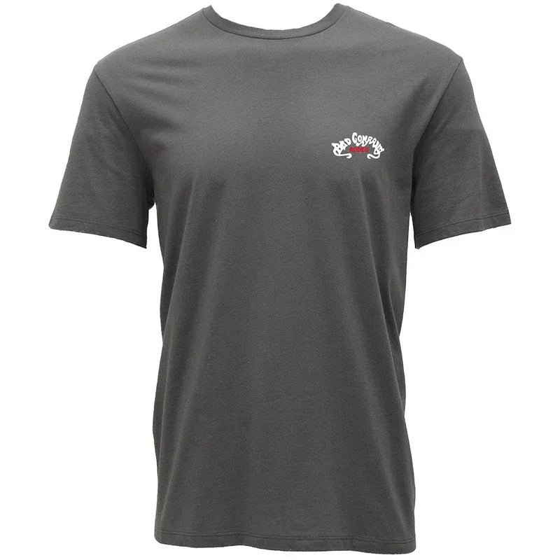 Men's Hooey Bad Company T-shirt Dark Gray with Black & Red Logo HT1831DKGY