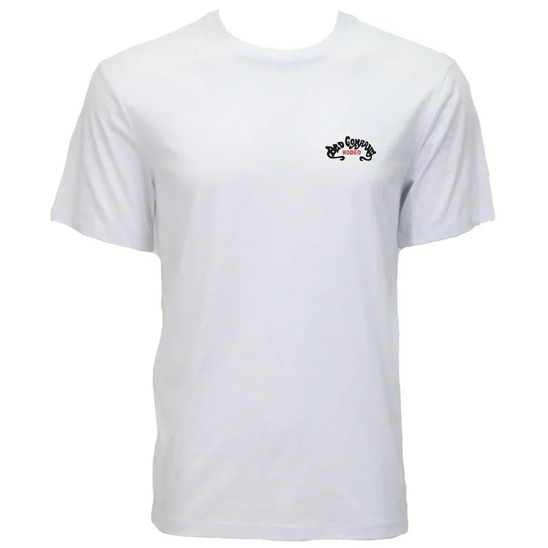 Men's Hooey Bad Company T-shirt White with Red & Black Logo HT1832WH