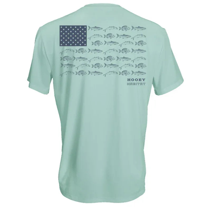 Men's Hooey "Coast" Light Blue Performance Shirt HT2655LTBL
