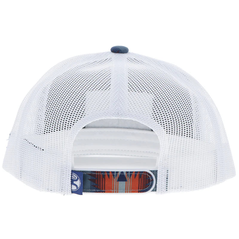 Men's Hooey "Doc" Hat Navy/White Aztec with Rectangle Patch 2502T-NVWH