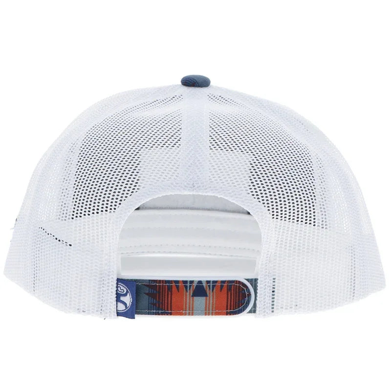 Men's Hooey "Doc" Hat Navy/White Aztec with Rectangle Patch 2502T-NVWH