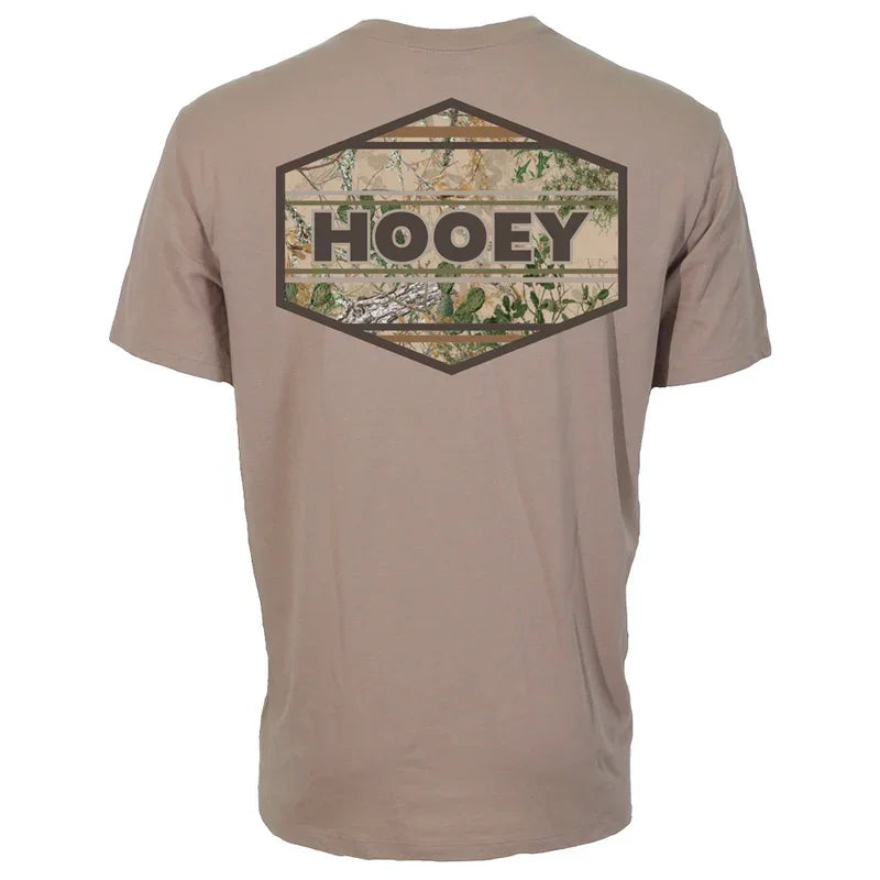 Men's Hooey "Flint" Tan with Camo Hooey Logo T-shirt HT2675TN