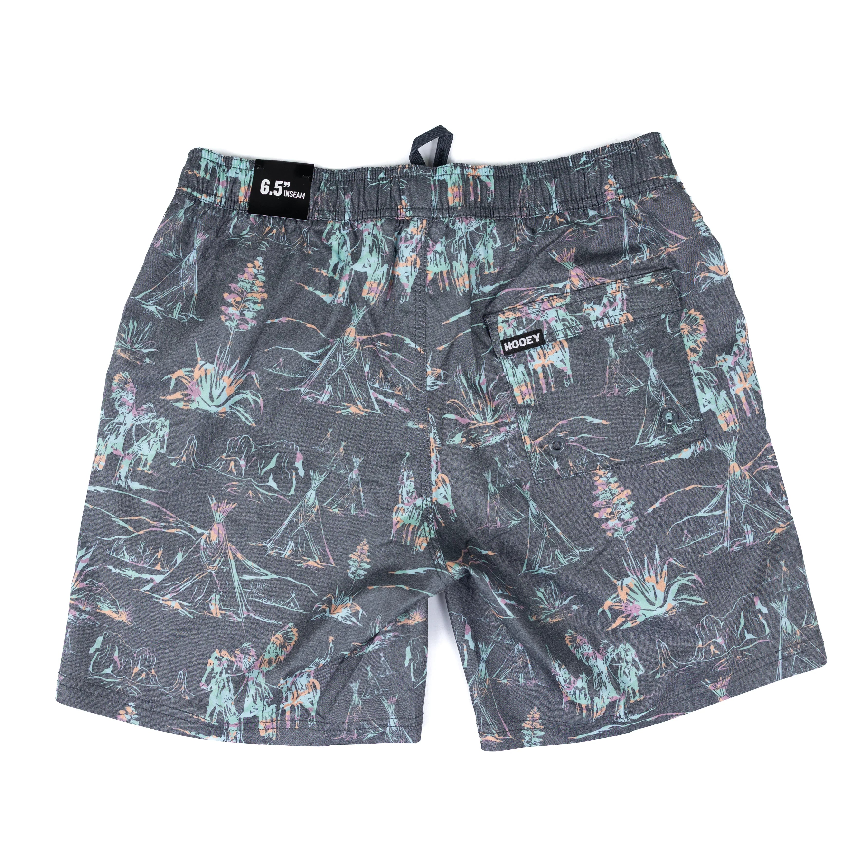 Men's Hooey Gray Pinstripe Boardshorts HB2601CHPR