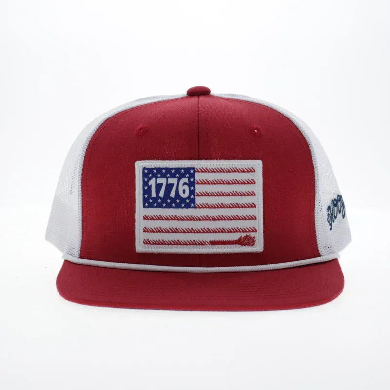 Men's Hooey "Liberty Roper" Red/White with 1776 Flag Patch2655T-RDWH