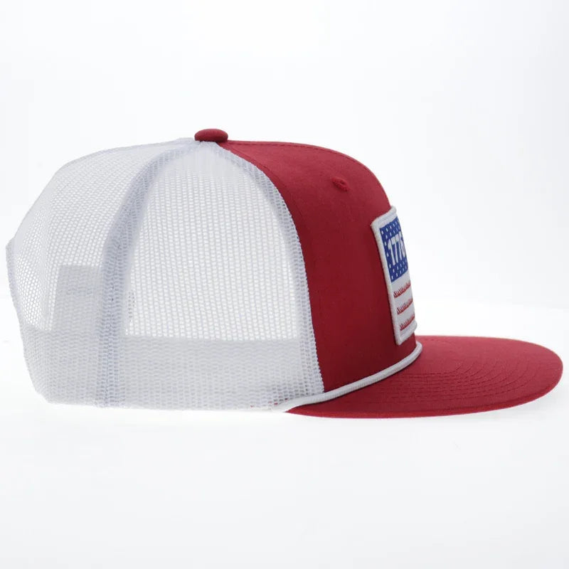 Men's Hooey "Liberty Roper" Red/White with 1776 Flag Patch2655T-RDWH