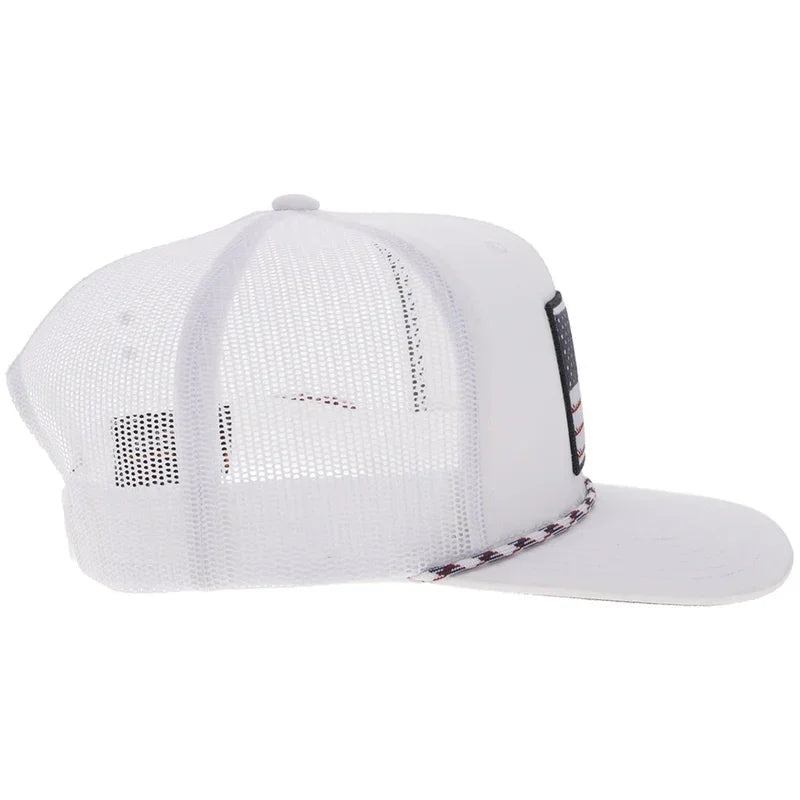Men's Hooey "Liberty Roper" White with Flag Patch 2610T-WH