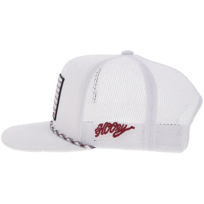 Men's Hooey "Liberty Roper" White with Flag Patch 2610T-WH