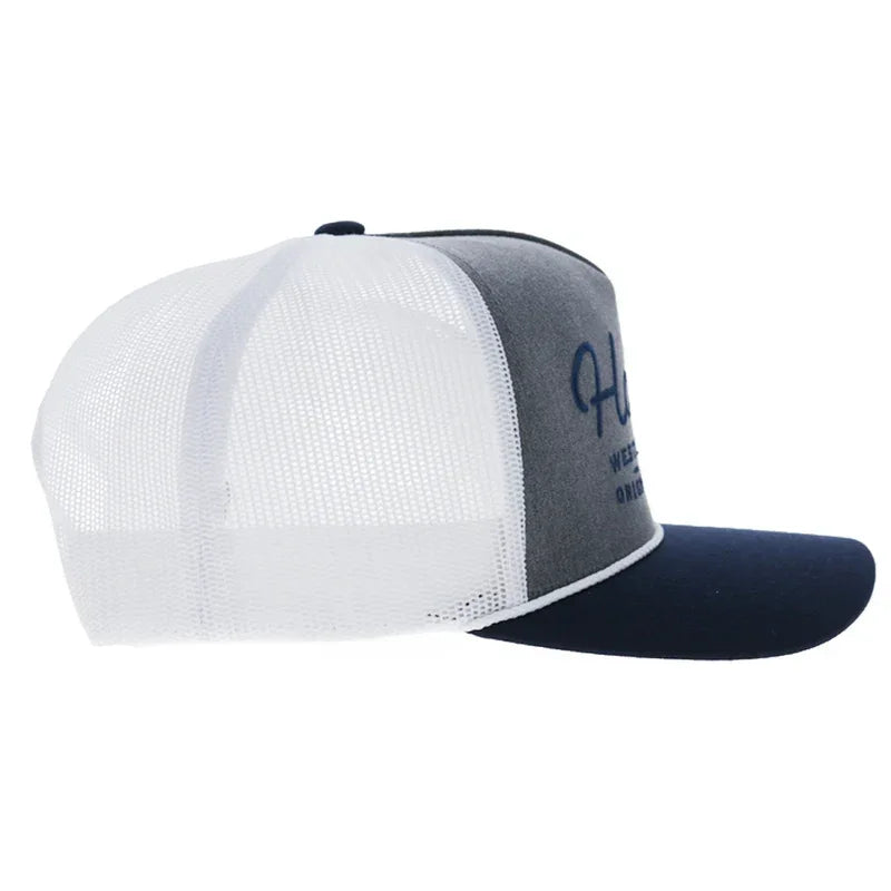 Men's Hooey "OG" Hat Charcoal/White with Navy Stitching 2660T-CHWH