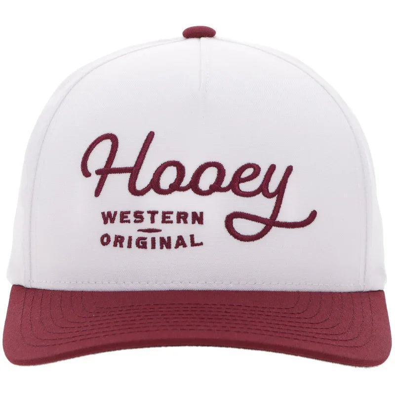 Men's Hooey "OG" Hooey Hat White and MAroon 2560T-WHMR - Crazy House Western Wear