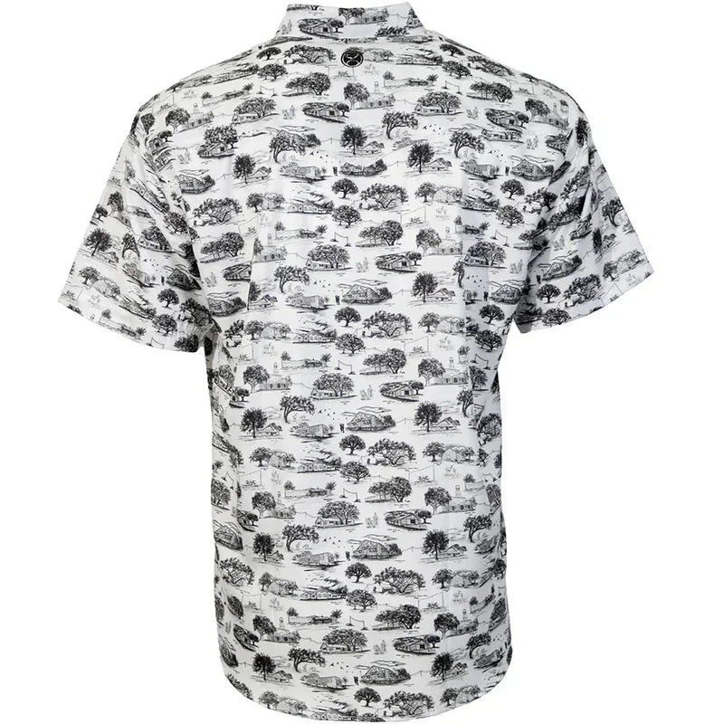 Men's Hooey "Sol" Short Sleeve Pearl Snap White Dance Hall Shirt HT2621WHP