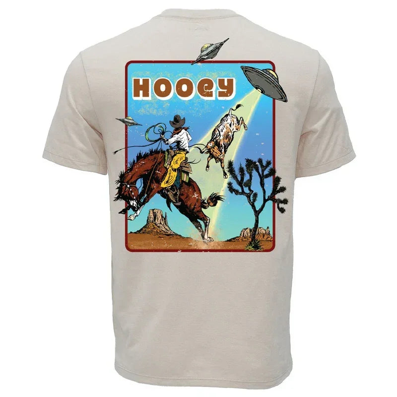 Men's Hooey "Space Rustler" Cream with Space Cowboy T-shirt HT2677CR